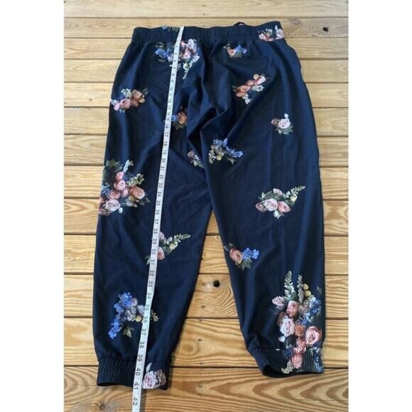 Albion Floral Jogger Pants Size 3XL Women’s Black - Picture 4 of 7